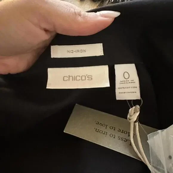 Chico's Women's Black Blous - Picture 5 of 5